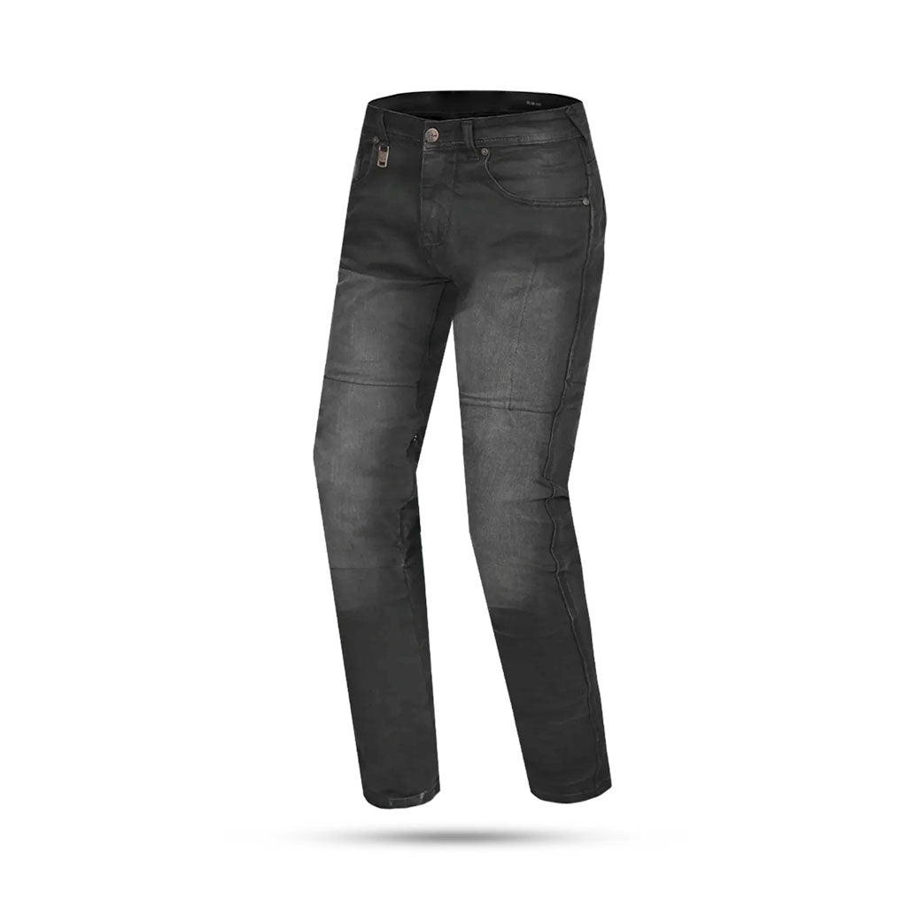 Men’s Black Kevlar Motorcycle Riding Jeans – Protective Biker Denim Pants