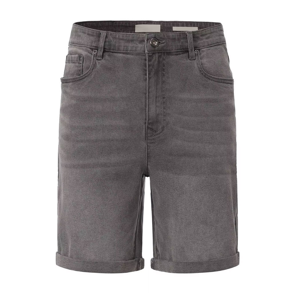 Washed Grey Denim Shorts – Modern Casual Fit