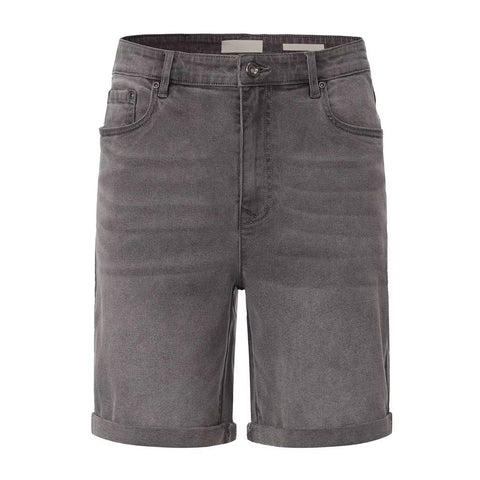 Washed Grey Denim Shorts – Modern Casual Fit