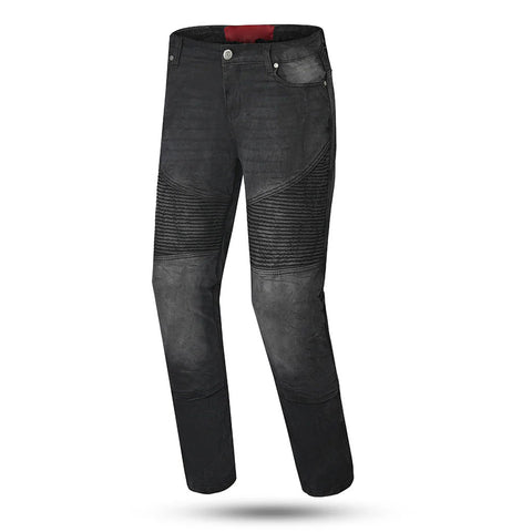 ’s Vintage Black Kevlar Motorcycle Jeans