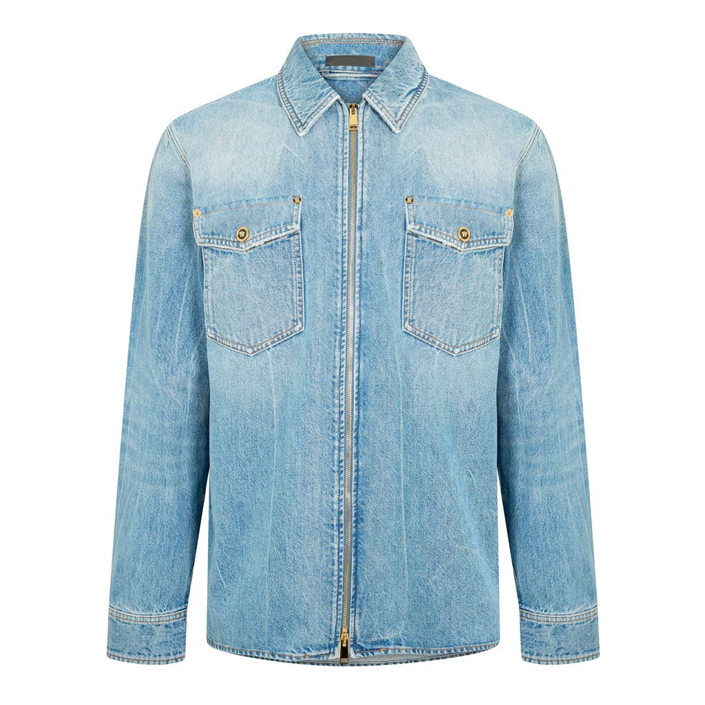 Men's Long Sleeves Denim Shirt STN Wash