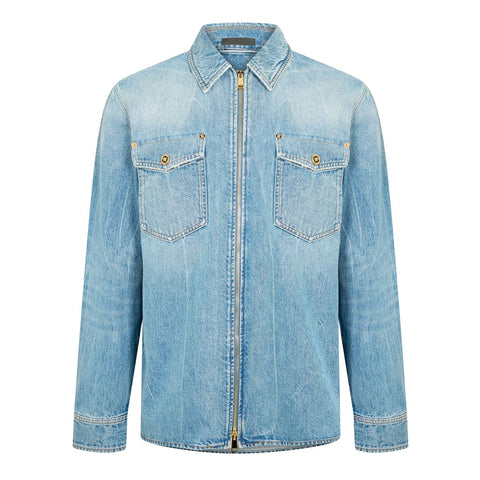 Men's Long Sleeves Denim Shirt STN Wash