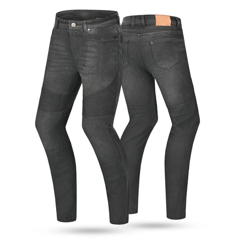 ’s Vintage Black Kevlar Motorcycle Jeans
