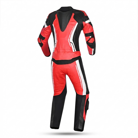 Men’s Red & Black Leather Motorcycle Racing Suit