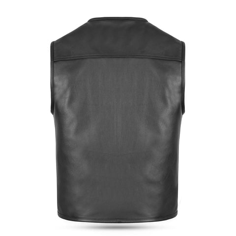 Minimalist Black Leather Vest