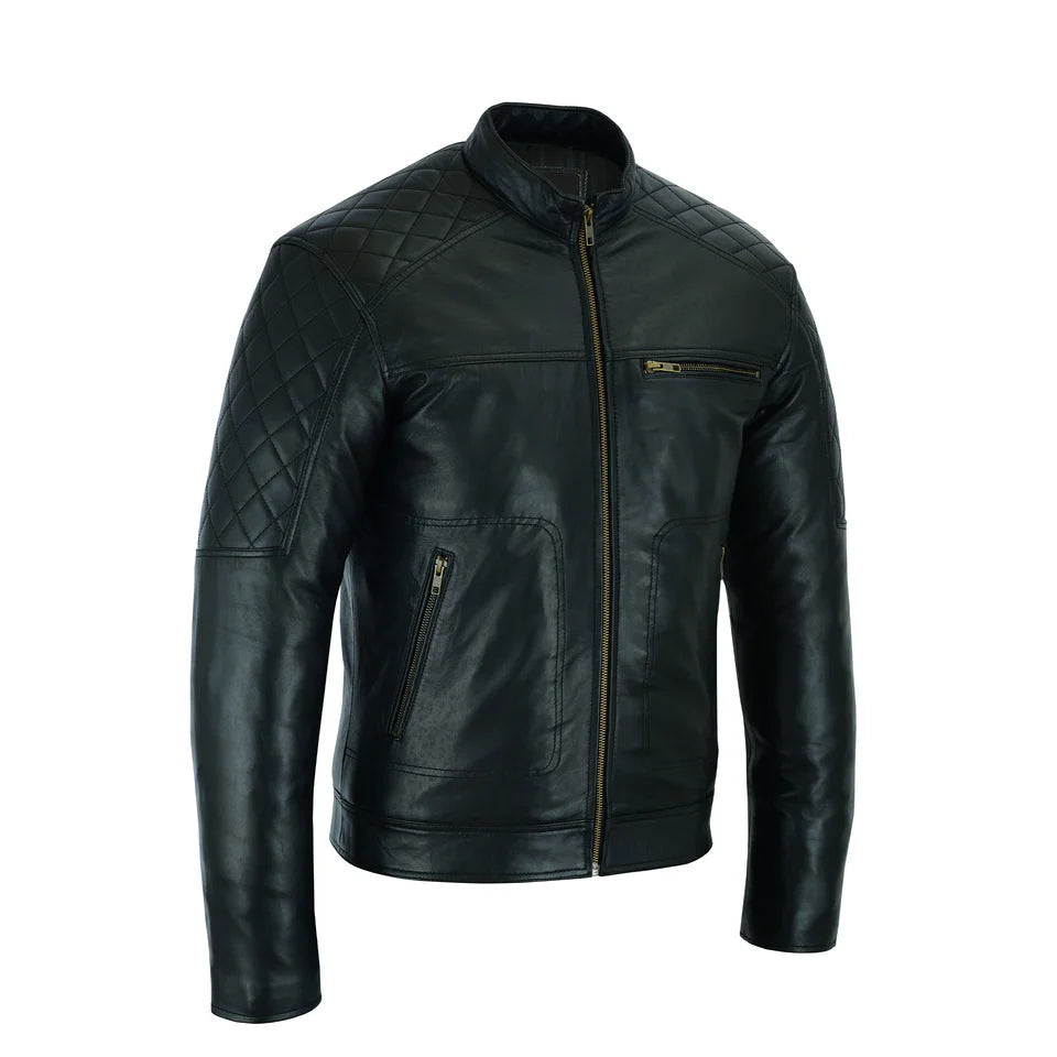 Men’s Rider Black Motorbike Leather Jacket