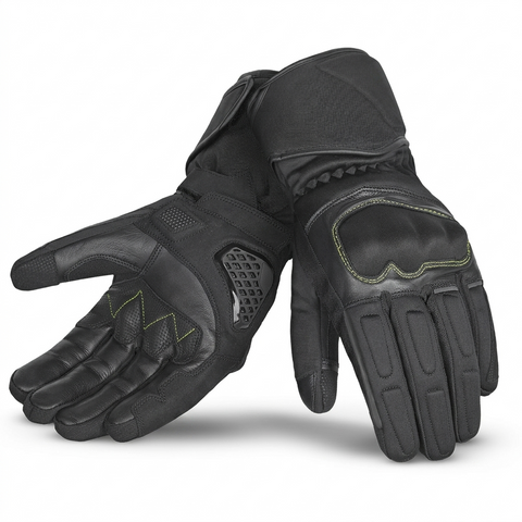 Men’s Black Motorbike Riding Gloves