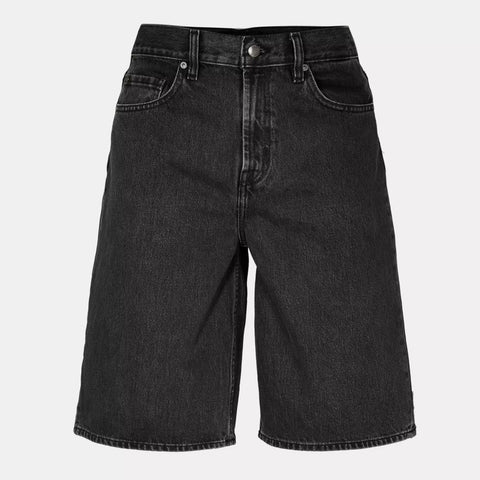Washed Black Denim Shorts