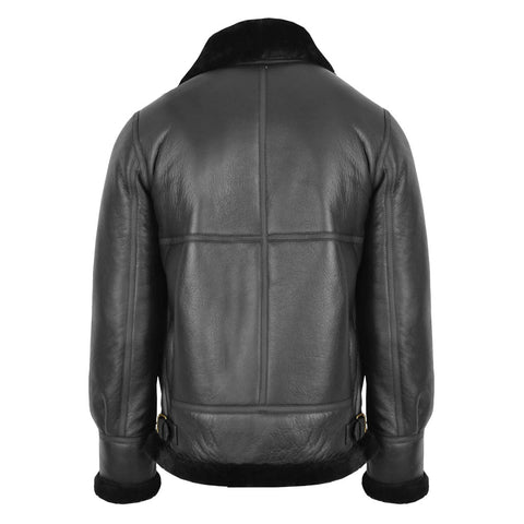 Men’s Black Shearling Aviator Jacket