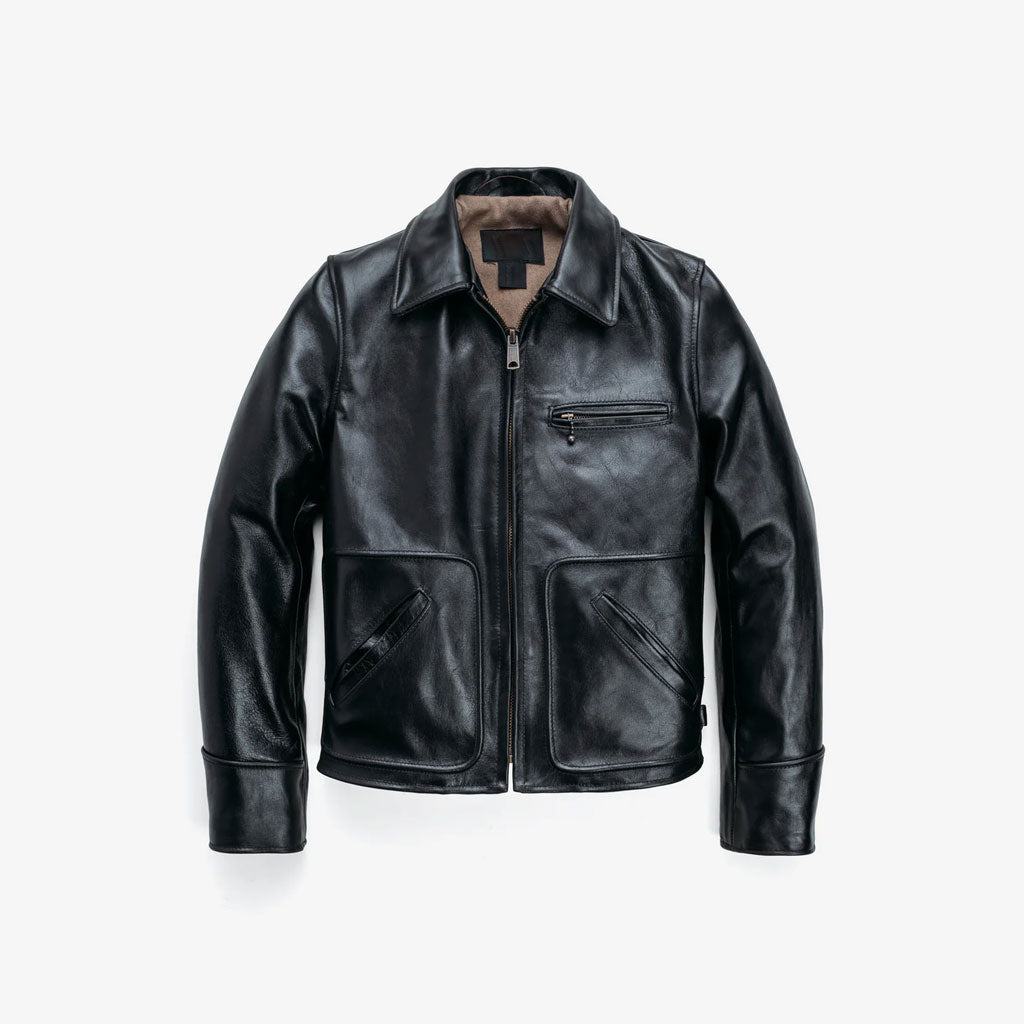 Premium Black Leather Jacket – Classic Zip-Up Style