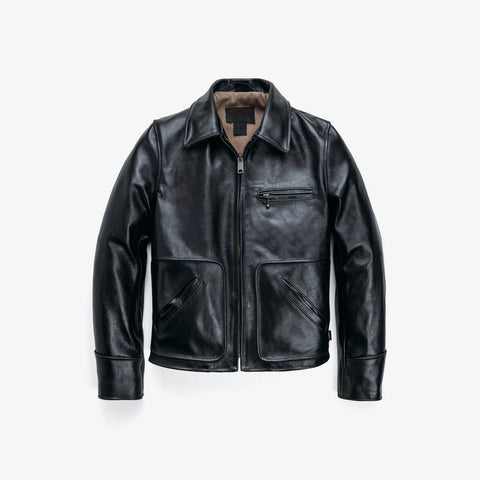 Premium Black Leather Jacket – Classic Zip-Up Style