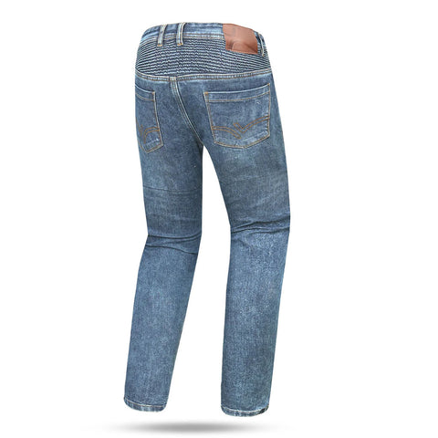 Men’s Kevlar Motorcycle Riding Jeans – Blue Biker Protective Denim