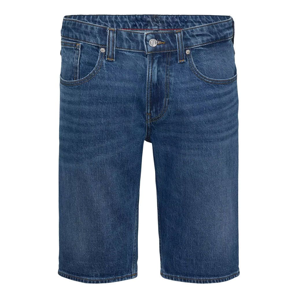 Mid Blue Washed Denim Shorts