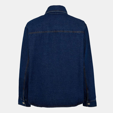 Classic Slim Casual Wear Men’s Dark Blue Denim Shirt