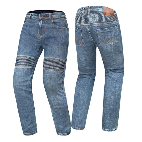 Men’s Kevlar Motorcycle Riding Jeans – Blue Biker Protective Denim