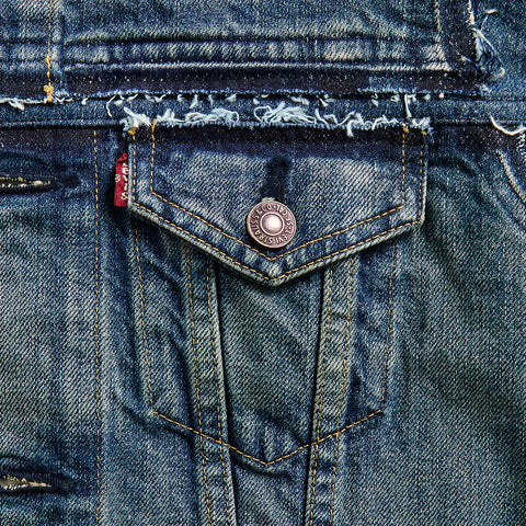 Indigo Color Denim Jackets Blouson