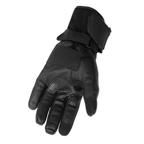 Mobile Touch Blue & Black Motorbike Leather Gloves
