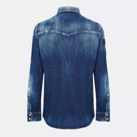 Men’s Blue Denim Shirt – Rugged Modern Style