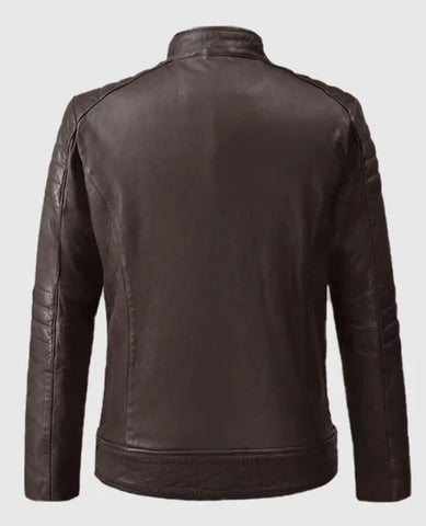 Men’s Brown Vintage Leather Biker Jacket