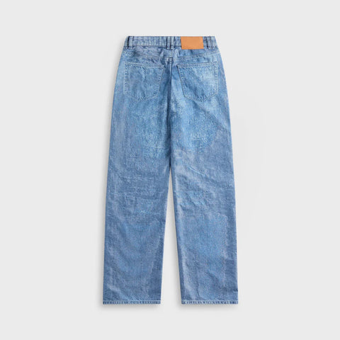Blue Classic V-shaped Denim Jeans
