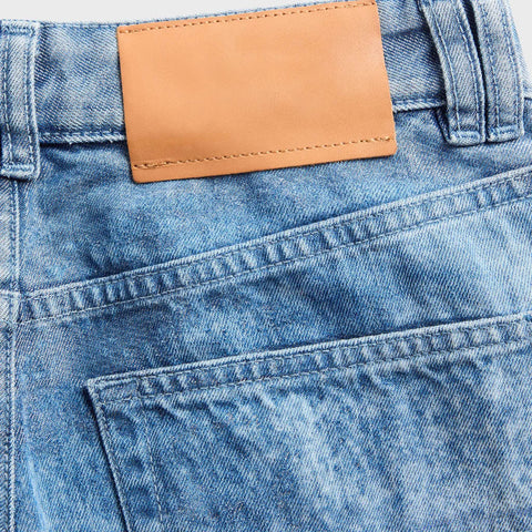 Blue Classic V-shaped Denim Jeans