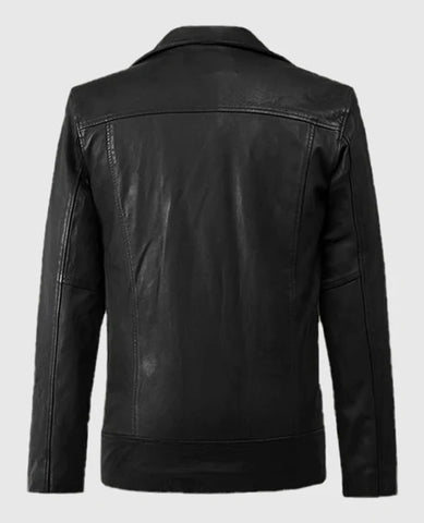 Men’s Black Classic Asymmetrical Leather Jacket