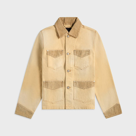 Denim Jacket Sierra Canvas Sand Brown Color Denim Jacket