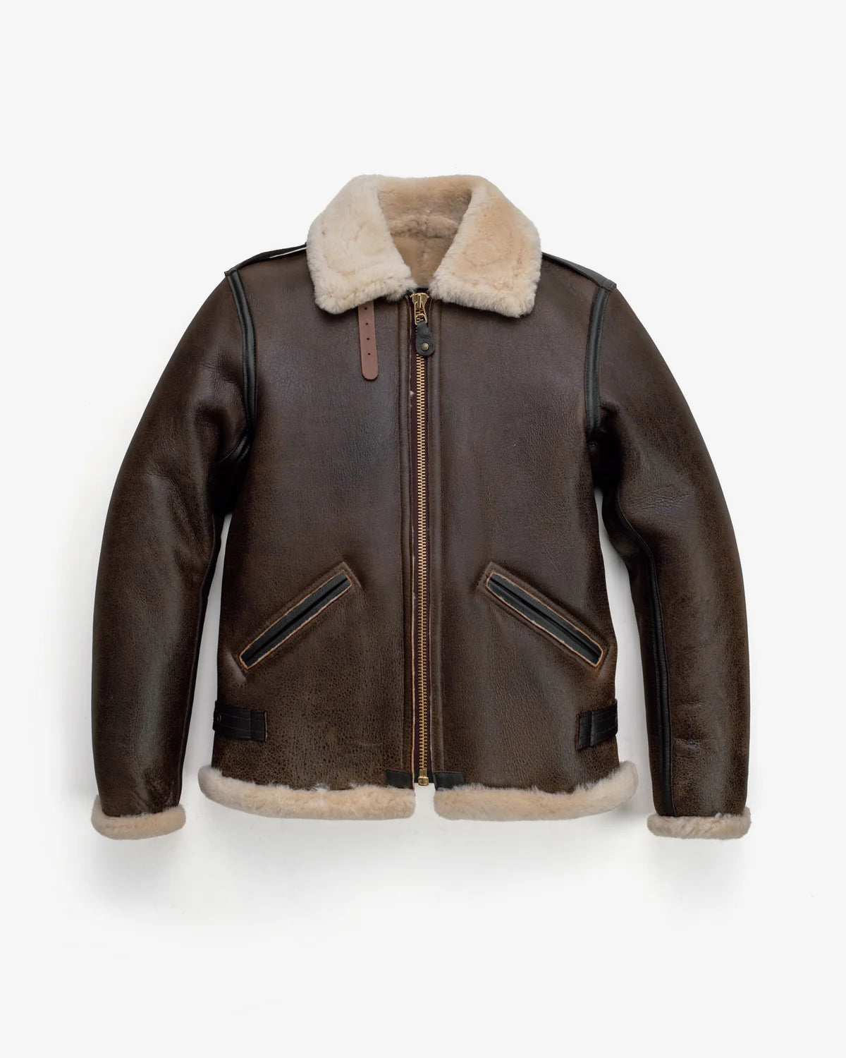 Men’s Brown Aviator Leather Bomber Jacket