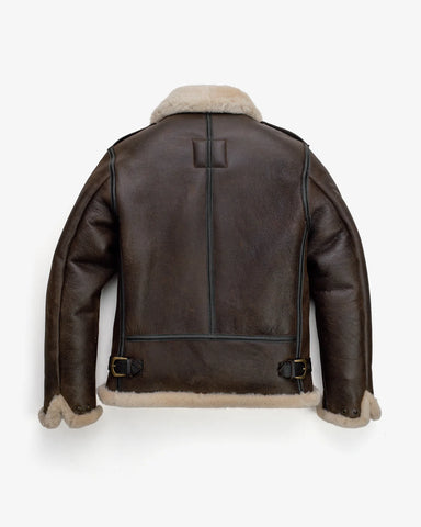 Men’s Brown Aviator Leather Bomber Jacket