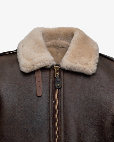 Men’s Brown Aviator Leather Bomber Jacket