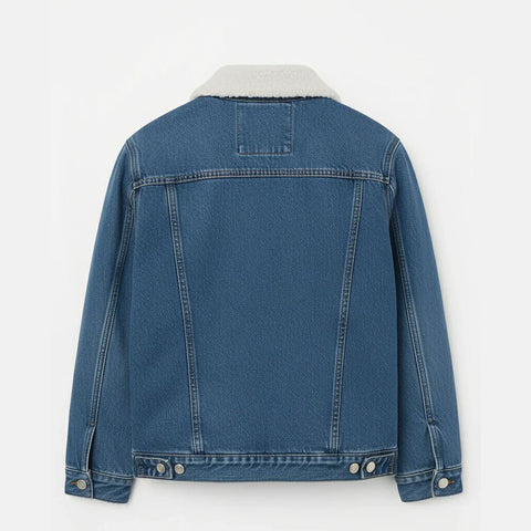 Sherpa-Lined Denim Jacket – Warm Winter Classic