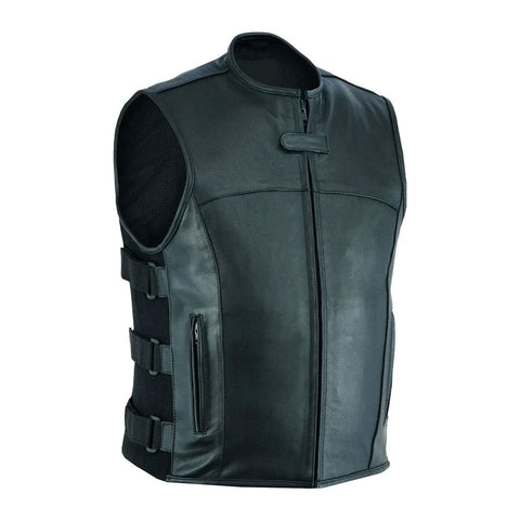 Men's Updated SWAT Team Style Leather Vest