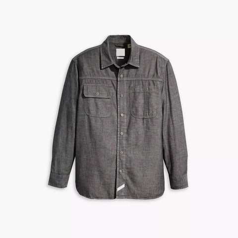 Charcoal Grey Denim Utility Shirt – Classic Workwear Style