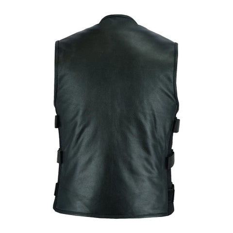 Men's Updated SWAT Team Style Leather Vest
