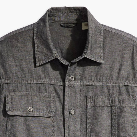 Charcoal Grey Denim Utility Shirt – Classic Workwear Style
