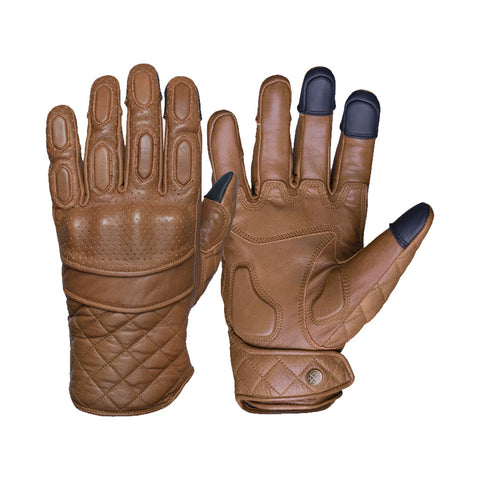 Men Premium Brown Motorbike Riding Gloves