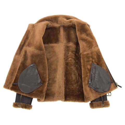 Original Sheepskin Shearling Jacket Tyler Brown