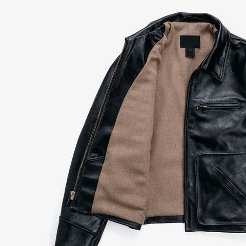 Premium Black Leather Jacket – Classic Zip-Up Style