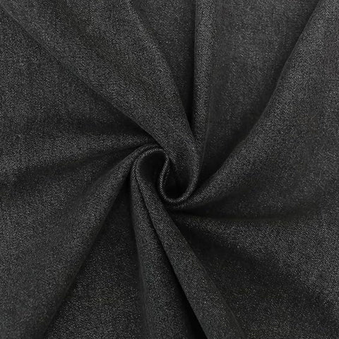 Men’s Black Denim Shirt – Washed Casual Style