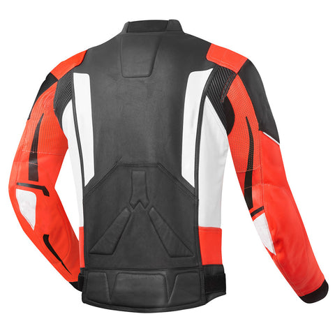 Premium Red, Black & White Motorbike Leather Jacket