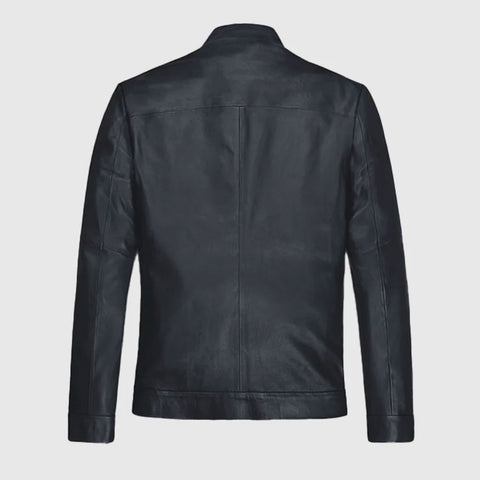Men’s Black Slim Fit Leather Jacket