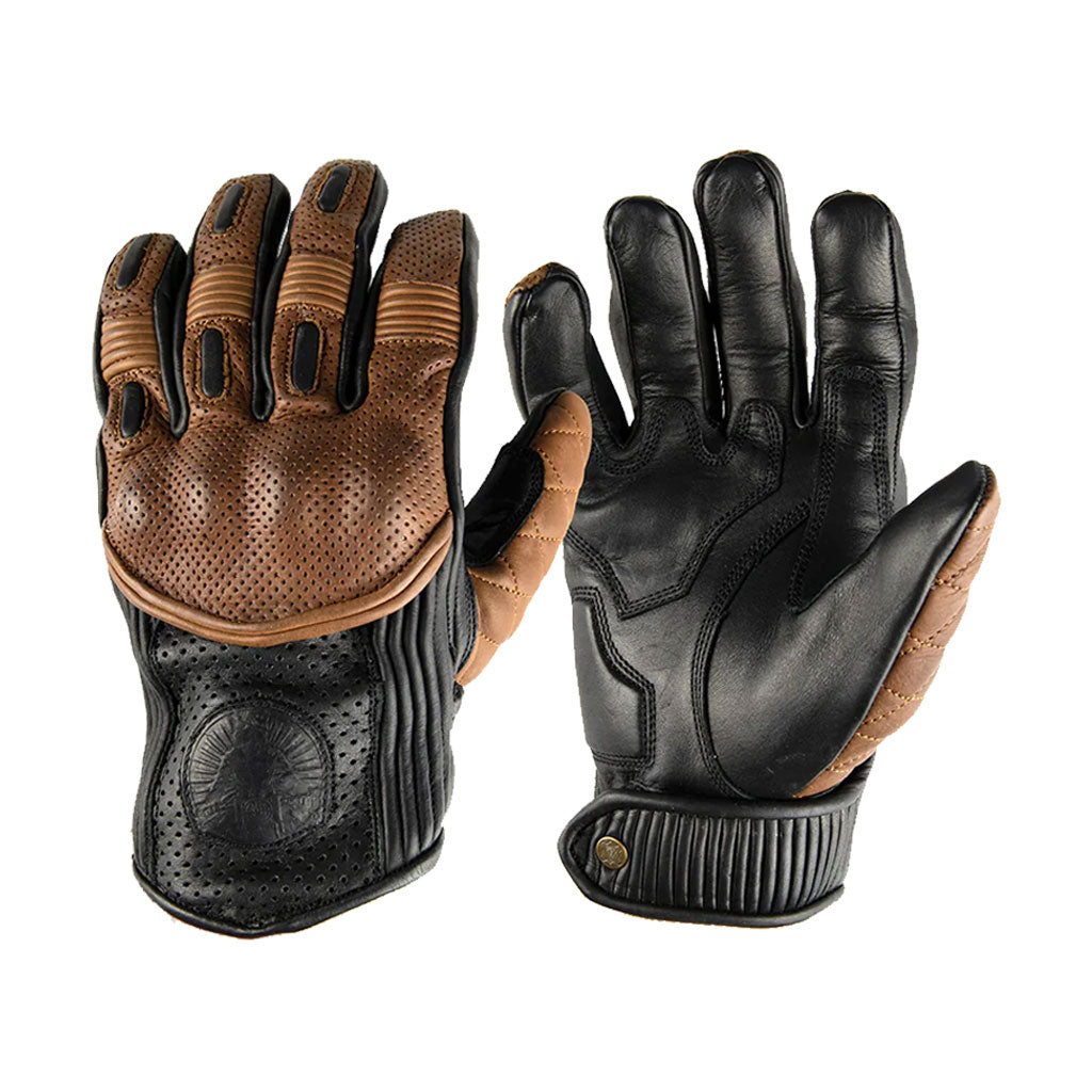 Premium Black & Brown Motorbike Riding Gloves for Men