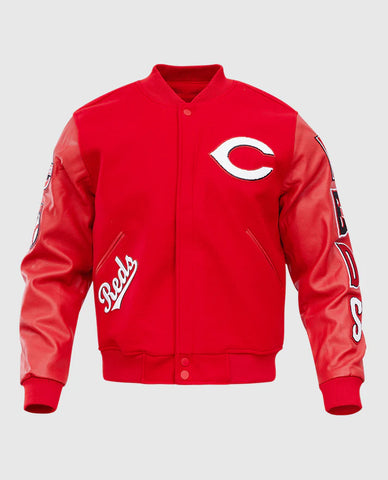 Men's Red Varsity Jacket MLB Cincinnati Varsity Jackets