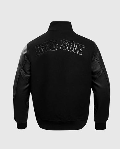 Varsity jackets For Men's MLB Boston Red Sox Black Varsity Jacket