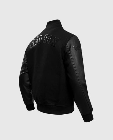 Varsity jackets For Men's MLB Boston Red Sox Black Varsity Jacket