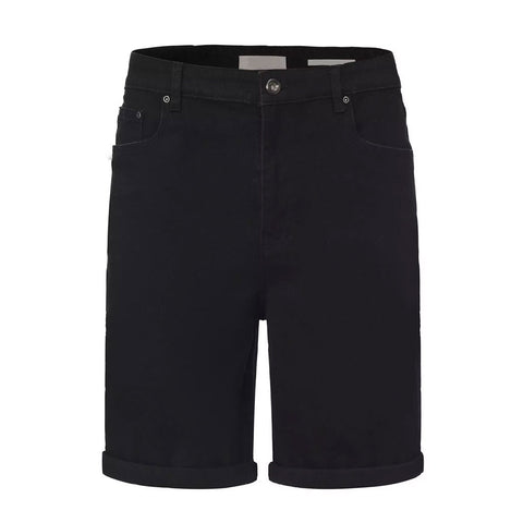 Classic Black Denim Shorts