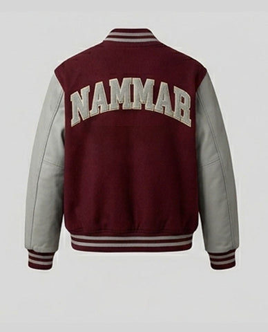 Maroon & Grey Varsity Jacket – “Nammar N” Edition