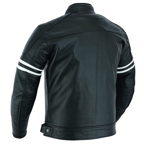 Men’s Black Café Racer Motorbike Leather Jacket