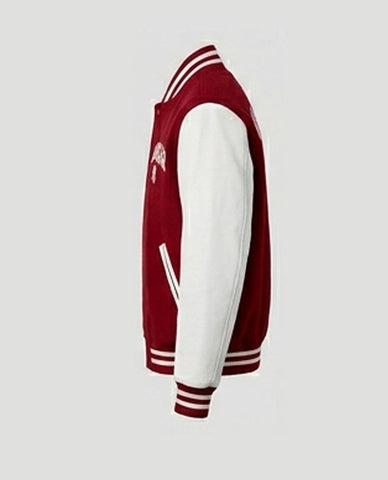 Red & White Varsity Jacket – Nammar Classic Varsity Jacket