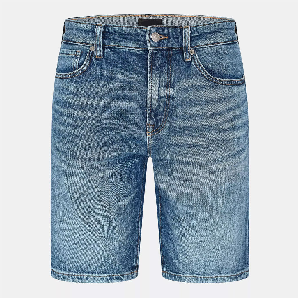 Light Blue Washed Denim Shorts